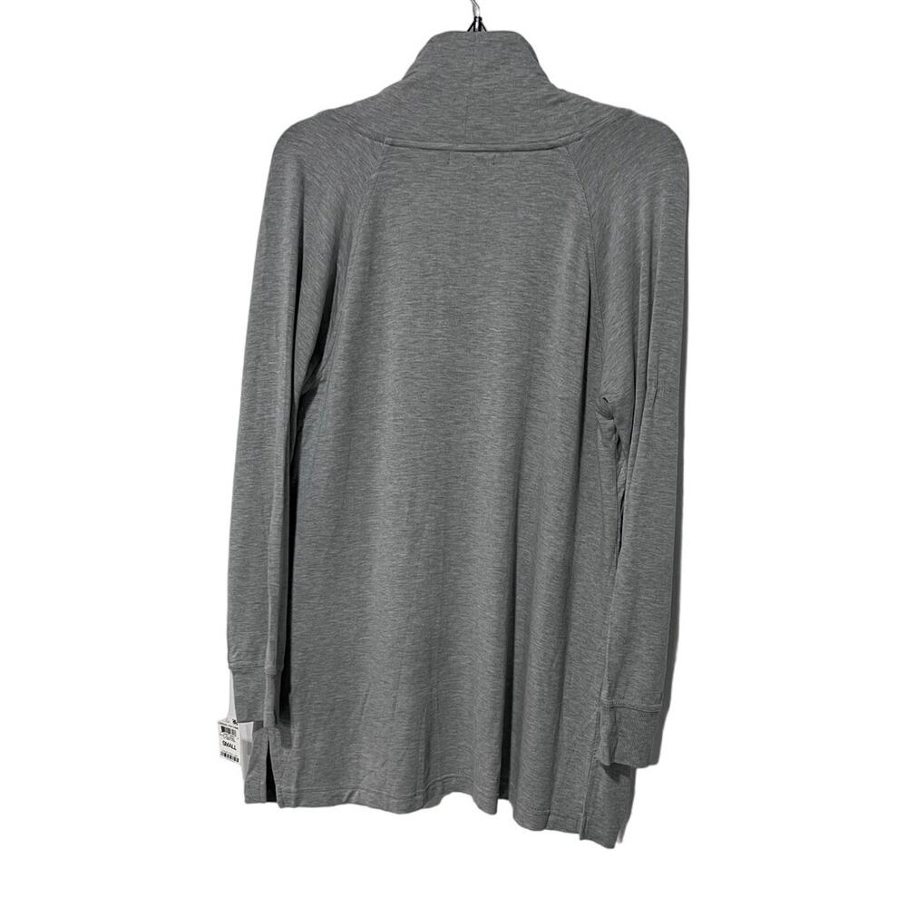 ALFANI WOMENS SMALL CASUAL LOUNGE SHRUG CARDIGAN WRAP POCKETS HEATHER GRAY NEW - Picture 3 of 12